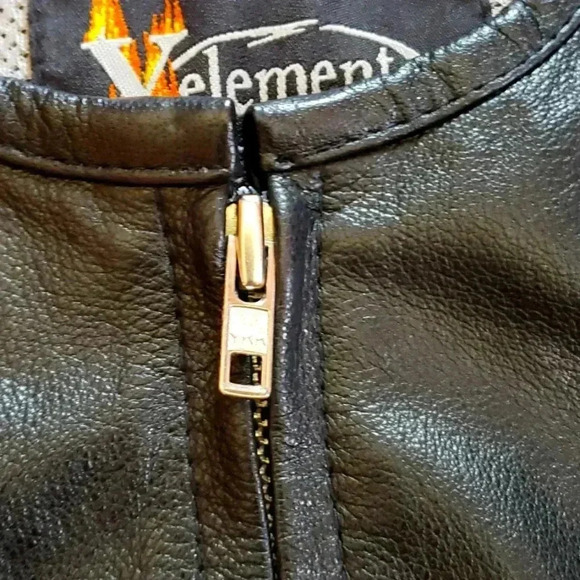 X ELEMENT Vintage Leather Motorcycle Vest Small - Picture 2 of 7